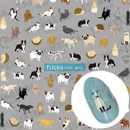 ■[STOCK]【flicka nail artsプロデュース2】flicka animals(フリッカ アニマルズ)【ネコポス】