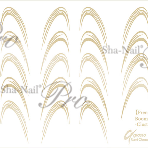 ■[STOCK]【plus/RUMI先生コラボ】Boomerang French Cluster-ChampagneGold-/ブーメランフレンチ クラスター シャンパンゴールド【ネコポス】