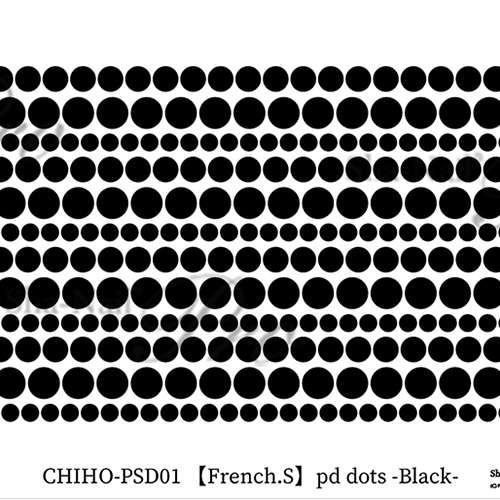 ■【French.S/CHiHO先生コラボ】pd dots Black/pdドット ブラック【ネコポス】