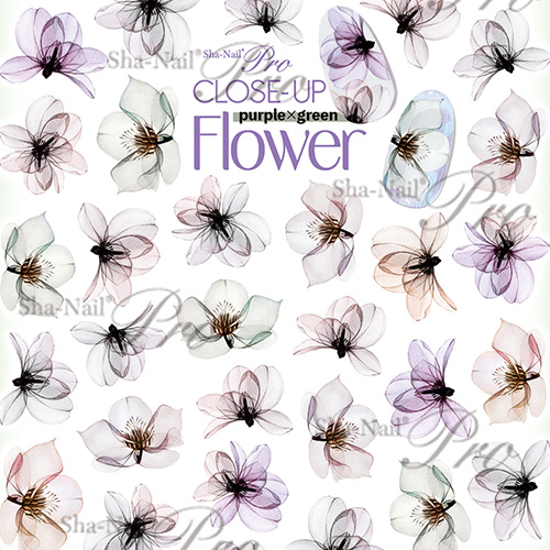 ♪CLOSE-UP Flower purple×green/クローズアップフラワー パープル×グリーン【ネコポス】
