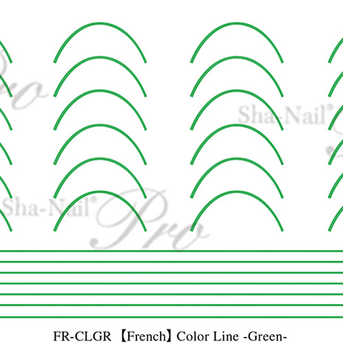 [ネイルNEW]【plus/French】Color Line Green/カラーライングリーン【ネコポス】