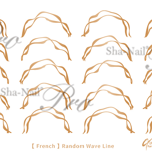 ■【French/岡本瑠美先生監修商品】Random Wave Line -Gold-/ランダムウエーブライン ゴールド【お取り寄せ】【ネコポス】