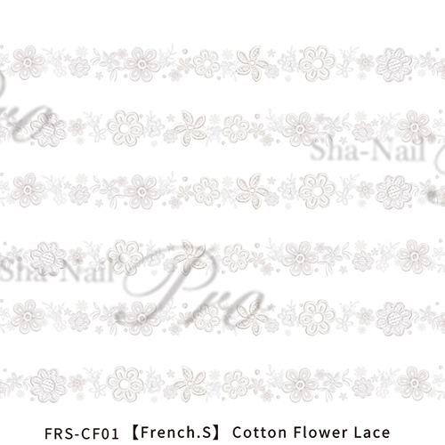■【plus/FrenchS./岡本瑠美】Cotton Flower Lace -white-/コットンフラワーレース　ホワイト【ネコポス】