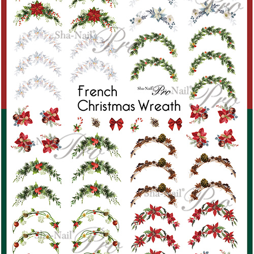 [ネイルNEW]French Christmas Wreath/フレンチクリスマスリース【ネコポス】