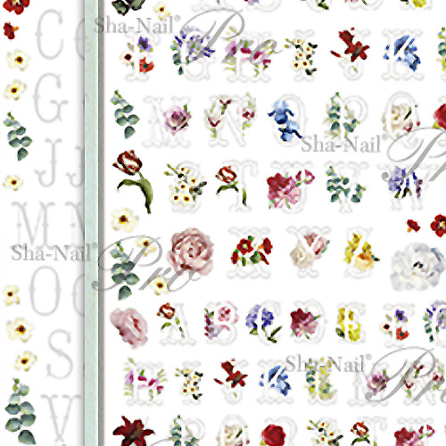 Alphabet Garden White/アルファベット ガーデン ホワイト(2枚組)【ネコポス】