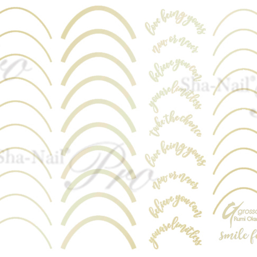 ■[OUTLET]【plus/RUMI先生コラボ】smile font -Champagne Gold-/スマイルフォント -シャンパンゴールド-【ネコポス】