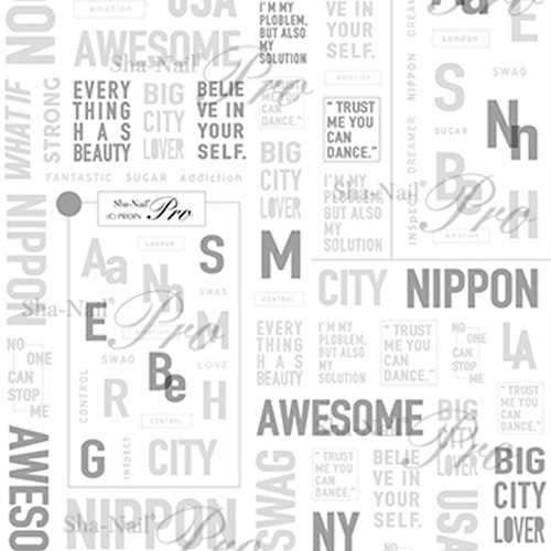 Typography/タイポグラフィー(ホワイトシェイプ)【ネコポス】