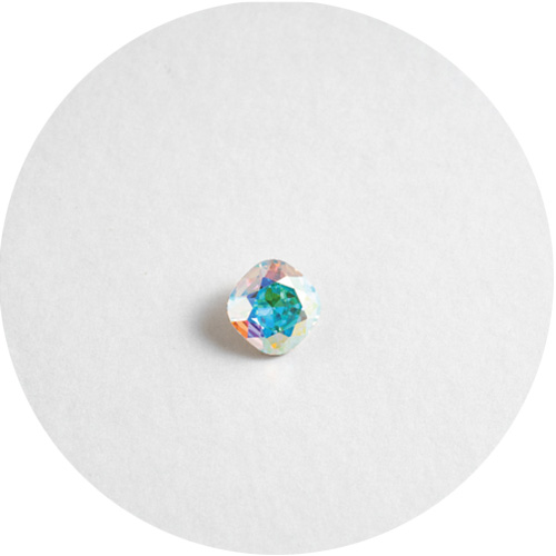 プレシオサ1508 ファンシーストーン クッションカット スクエア132 AB 10×10mm(1個)【ネコポス】