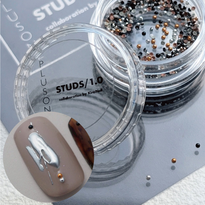 【fumiプロデュース】PLUSONE STUDS/1.0 ソリッドカラーアソート【ゆうパケット】