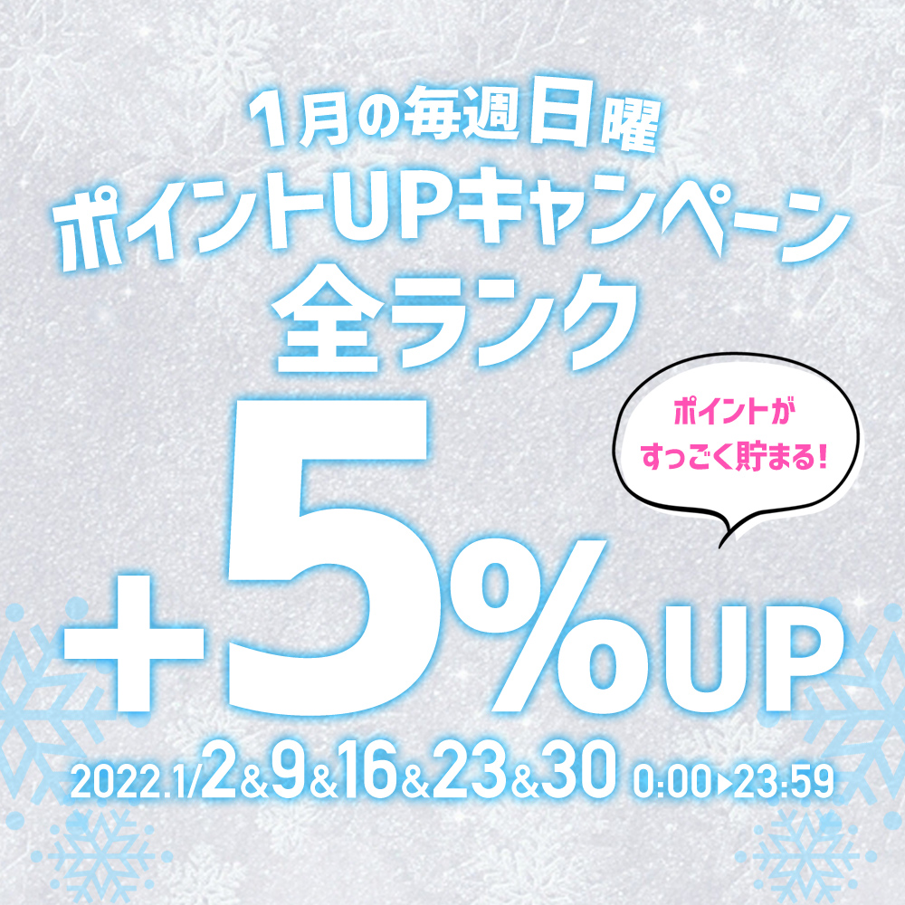 毎週日曜ポイント5%アップ